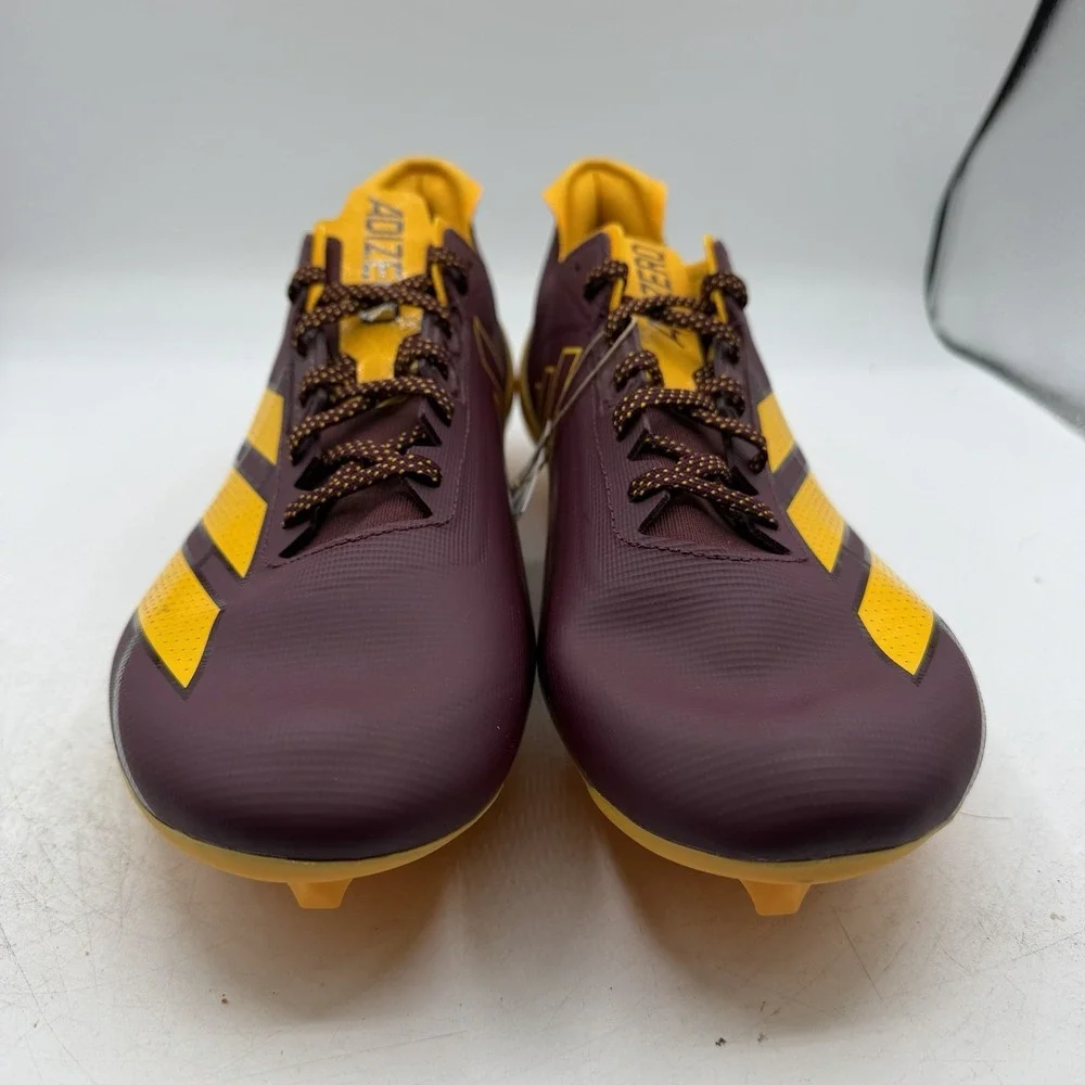 Adidas SM adizero Electric Football Cleats Mens Sz 13.5 Burgundy/Gold JQ6498 NWT